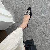 Tacones de aguja de punta francesa de tacón medio para mujer